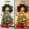Small Tabletop Christmas Trees with 60 LED Lights (Pine Green) 13.5"D x 13.5"W x 24"H